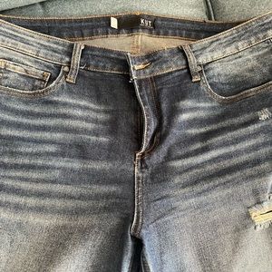 Ankle Skinny jeans, Distressed, Blue.